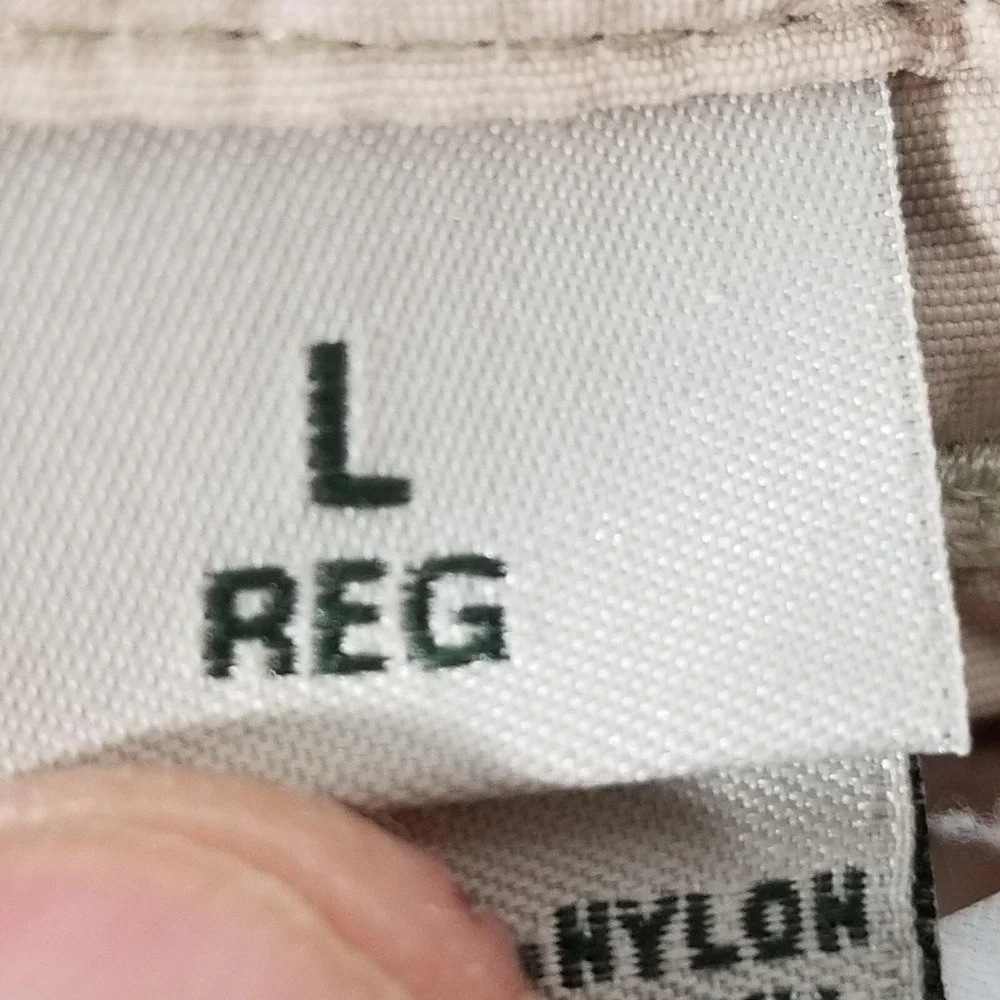 LL Bean Convertible Cargo Pants Mens L Beige Nylon‎ Hiking Shorts Outdoor